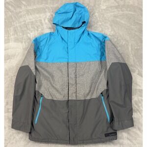 Burton Jacket Mens XL Gray DRYRIDE Hooded Full Zip Ski/Snowboard Snow Waterproof